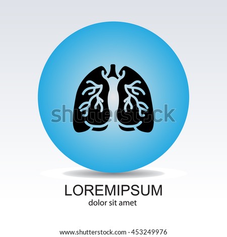 Web icon. Lungs