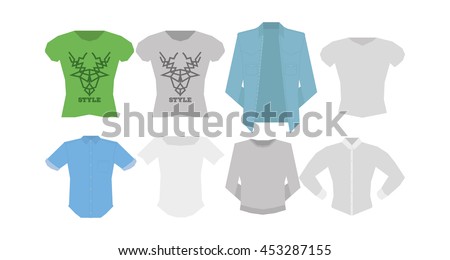 Set of shirts, Vector illustration