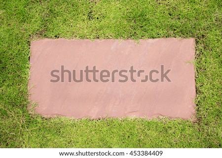 Rock tile with grass