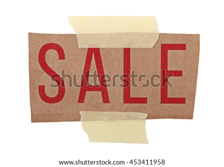 red sale tag isolated on white