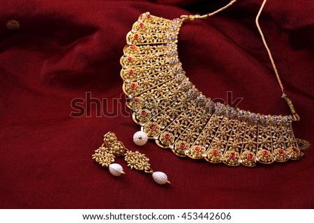 Indian Traditional Jewellery Royalty-Free Stock Photo #453442606
