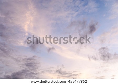 cloudy sky with sunset