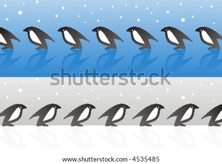 Penguins walking