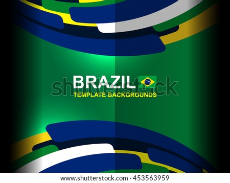 brazil template color backgrounds, vector illustration
