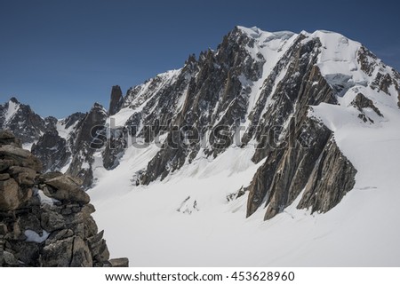 Mont Blanc du Tacul,Vallee Blanche, Mont Blanc Massif, Chamonix, France