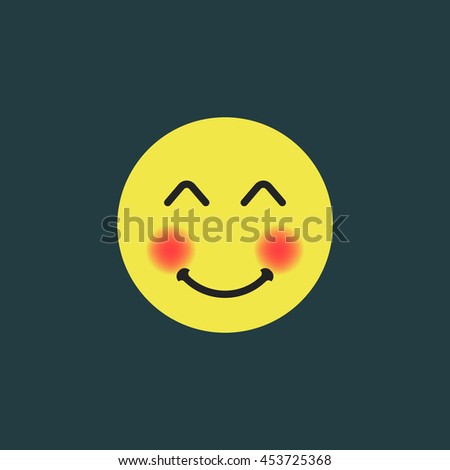 white smiling emoji. smiling face with smiling eyes