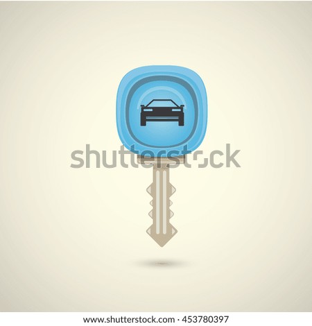 vector car keys isolated . car rent concept vector illustration. vector key flat icon