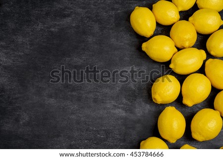 Picture of lemons on grey background