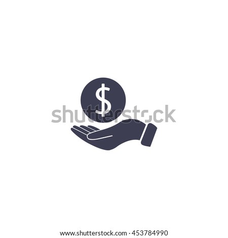 Dollar with hand icon
