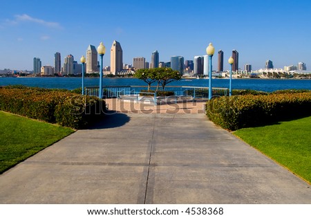 San Diego skyscrapers from Coronado Island