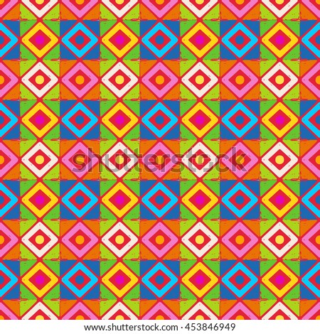 Ethnic seamless pattern. Tribal art boho print. Abstract geometric ornament. Background texture, tile, patchwork