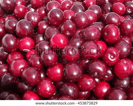 Background with cherries