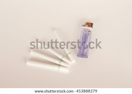 cigarette and lighter