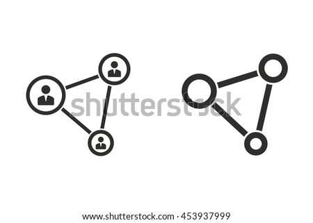 Network vector icon. Illustration isolated on white background for graphic and web design.