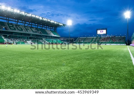 View Of Leo Stadium Skyline At Twilight Before Royalty Free Stock Photo Avopix Com