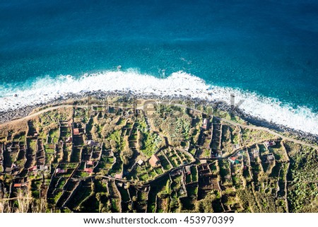 Madeira coast - villageon the western part of Portuguese island on Atlantic Ocean.