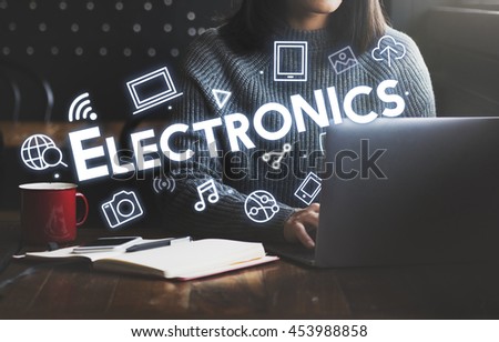 Digital Technology Icons Graphic Concept