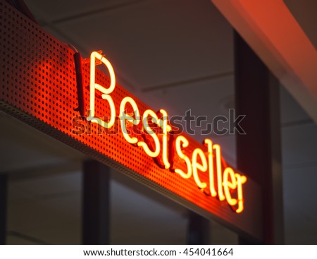 Best Seller signage Shop Retail Marketing promotion Neon type 
