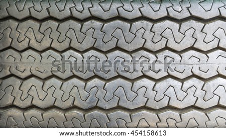 Old rubber truck tires texture and background