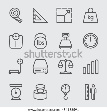 Scale unit line icon Royalty-Free Stock Photo #454168591