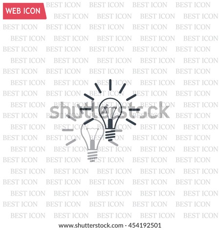 Light lamp sign icon. Idea symbol.