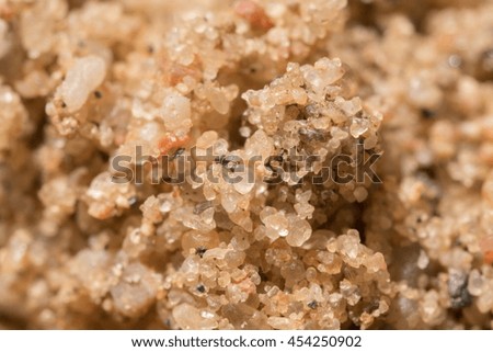 light texture sea sand and stones, macro