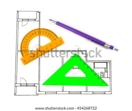 Apartment plan isolated on white background