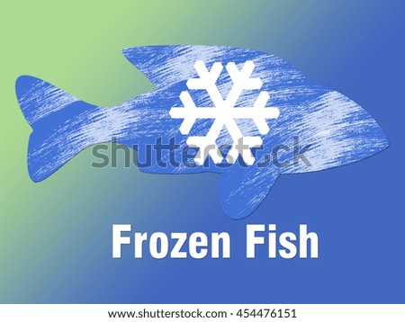 Typographic background- frozen fish