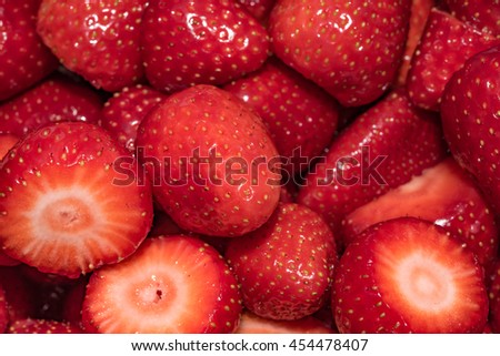 Sliced fresh Strawberries