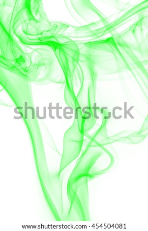 Green Smoke abstract on white background