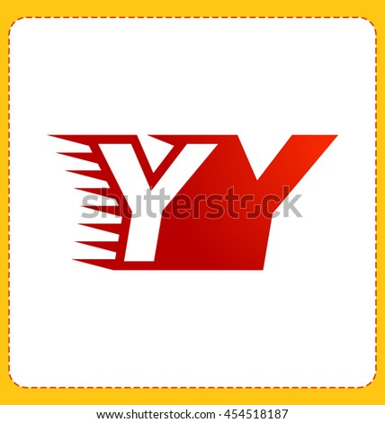 Two letter composition for initial, logo or signature started by Y letter
