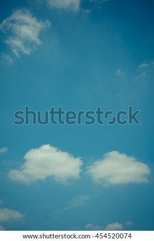 Vintage Blue sky and clouds background