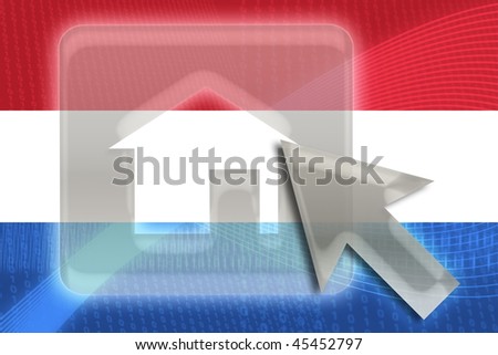 Flag of Netherlands, national country symbol illustration home website internet