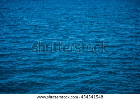boundless sea surface, only blue water