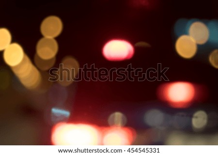 Abstract image of bokeh lights in the city,blur