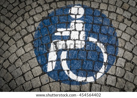 handicapped - disabled parking sign 