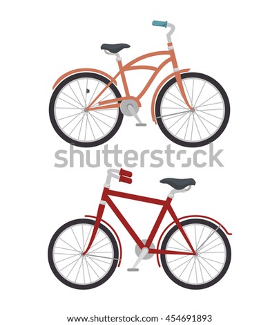 set of models of bicycles isolated icon design, vector illustration  graphic 