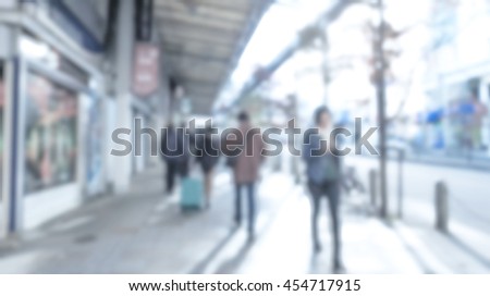 Blurred image of business people walking, Blur abstract background for business concept