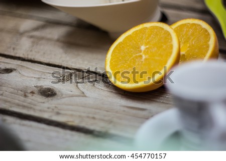 Fresh lemons on  a wooden background.