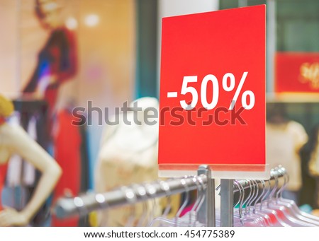 The final sale at a clothing boutique. Large discounts
