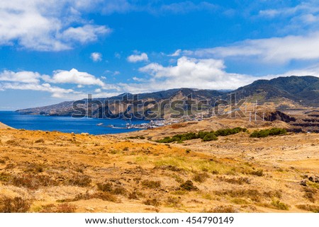 Landscape view of Madeira island from Sao Lourenco, Portugal