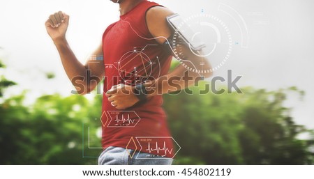Fitness Tech Healthcare Wellness Innovation Concept  Royalty-Free Stock Photo #454802119