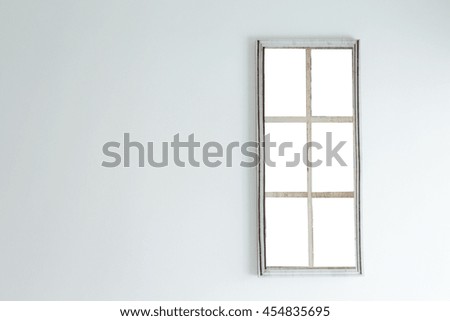 blank frame on a white background, picture frame on white wall