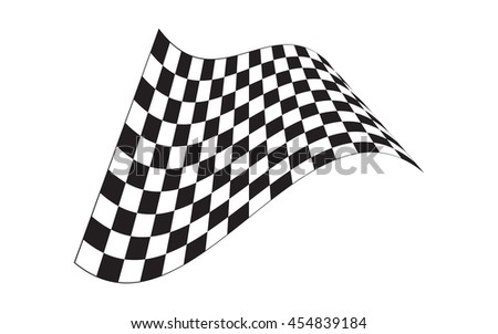 Checkered flag. Racing flag isolated on white.