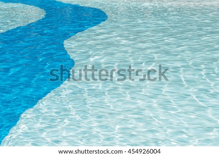 Clear and natural Grass edge swimming pool background with half and half grass and pool ideal for a poster, background, copy space 