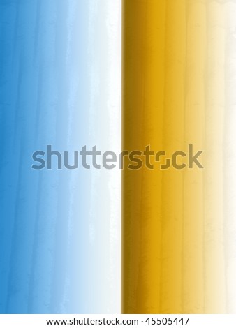 Abstract vertical stripes in blue and gold as a background