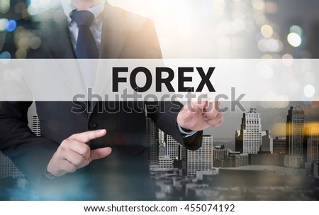 FOREX    Banking Stock Market Finance Online  and businessman working with modern technology