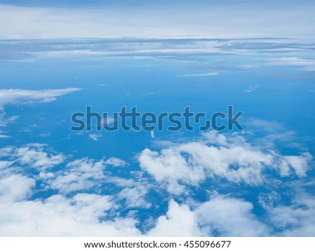 The blue sky with cloud.