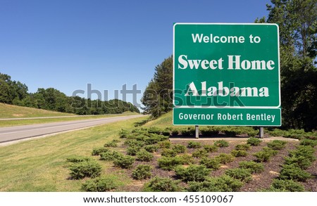Entering Sweet Home Alabama Road Highway Welcome Sign