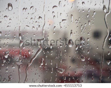 Rain drops on the window. Abstract background.